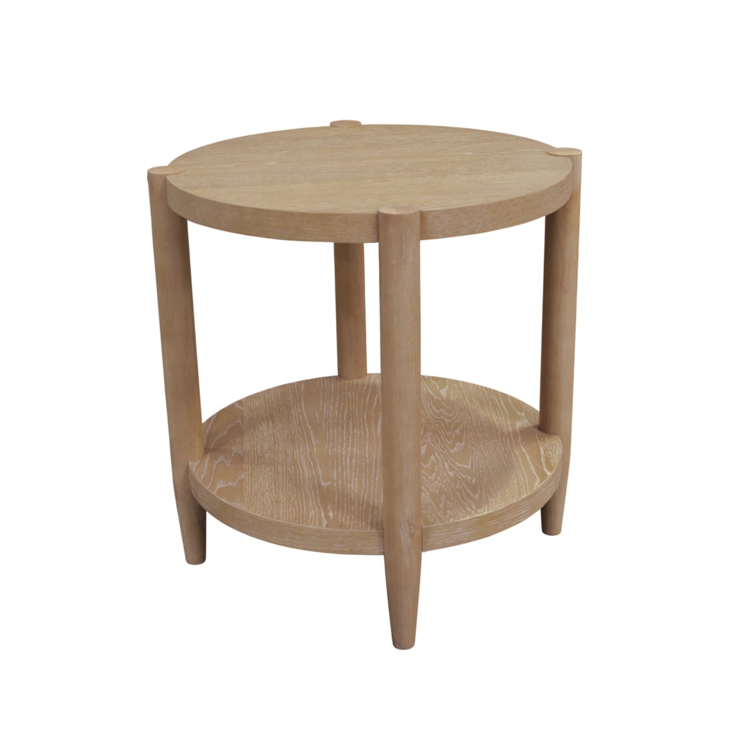 Sinclair Round End Table, Natural