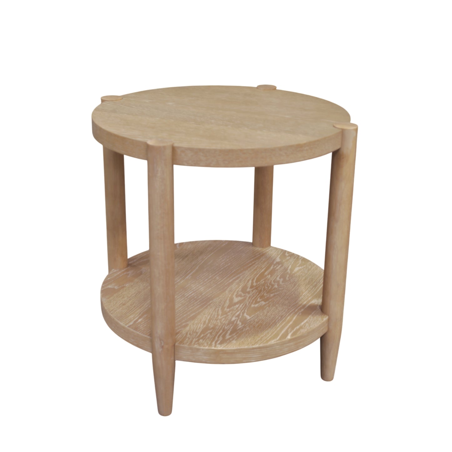 Sinclair Round End Table, Natural