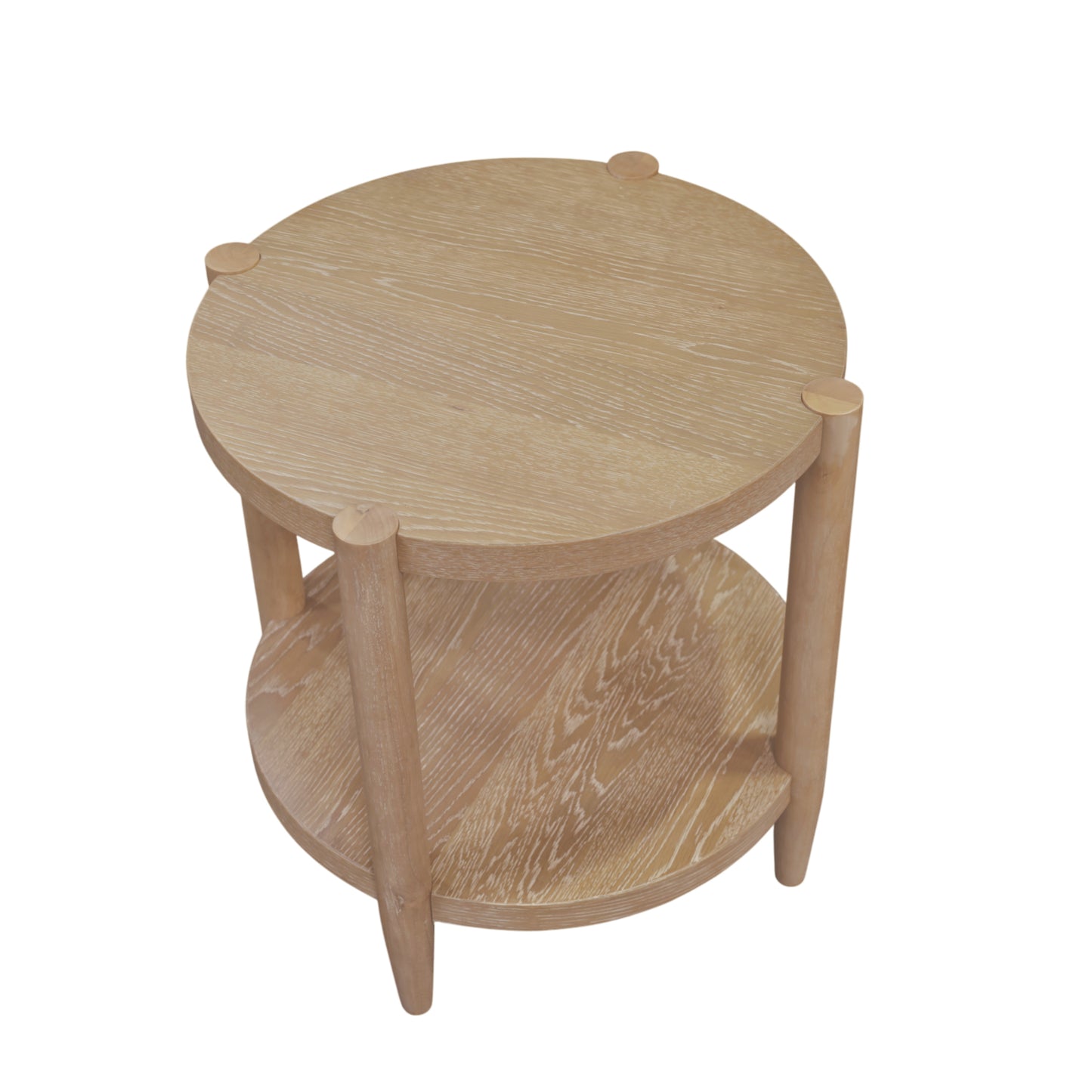 Sinclair Round End Table, Natural