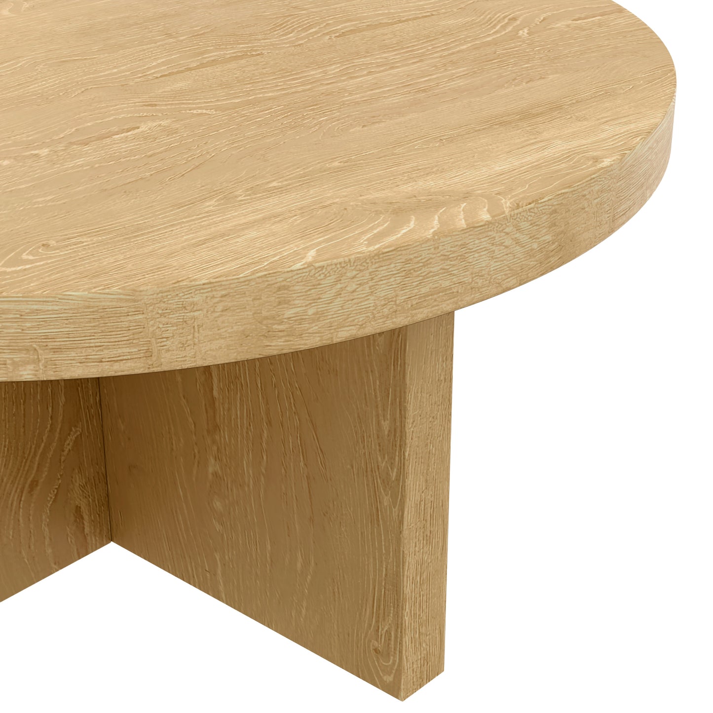 Donte Round Coffee Table, Natural