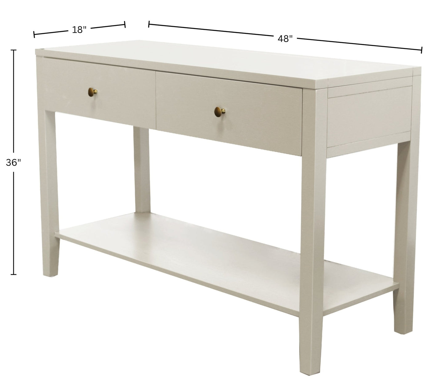 Avery Console Table, Coconut Milk - Alpine Furniture