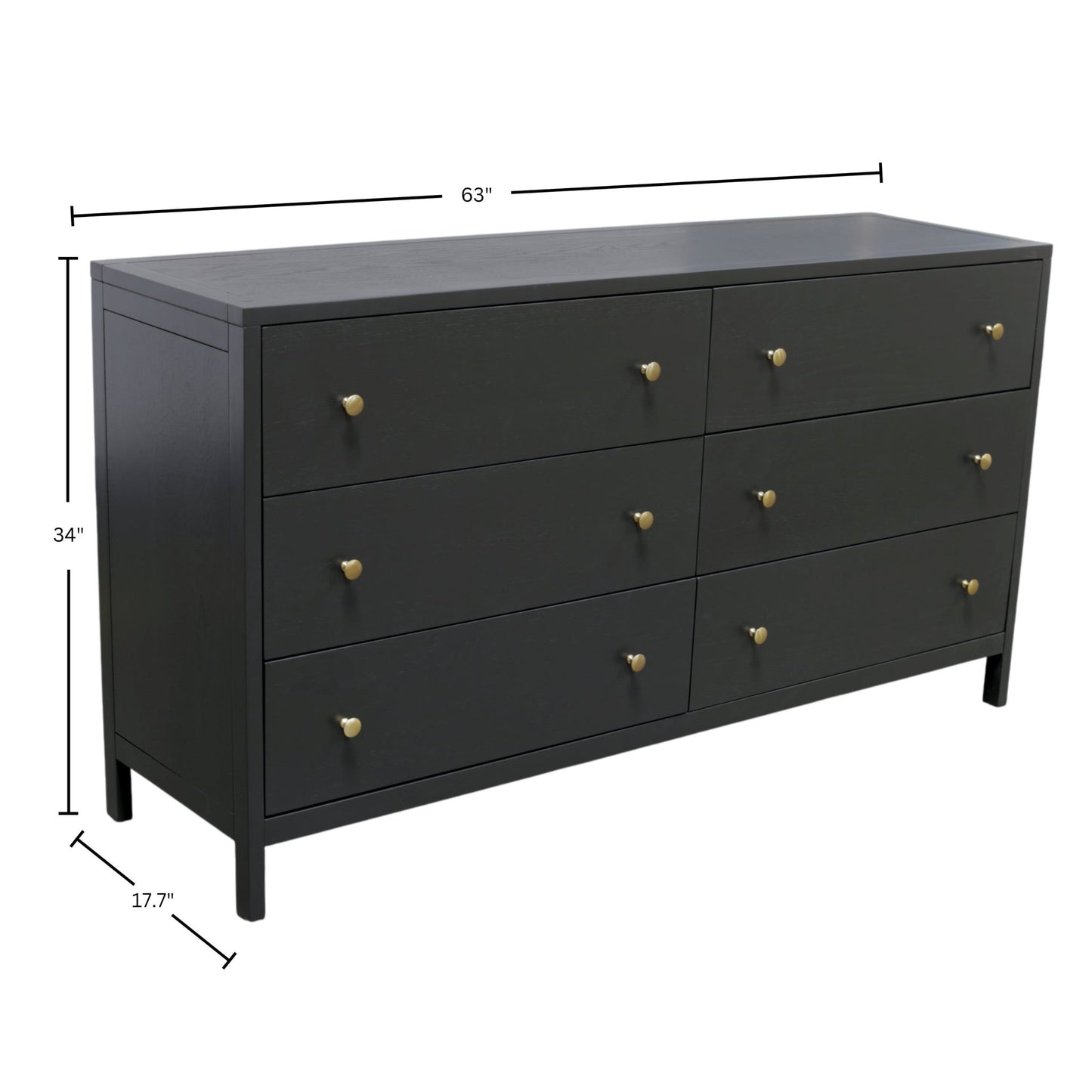 Avery Dresser, Black - Alpine Furniture