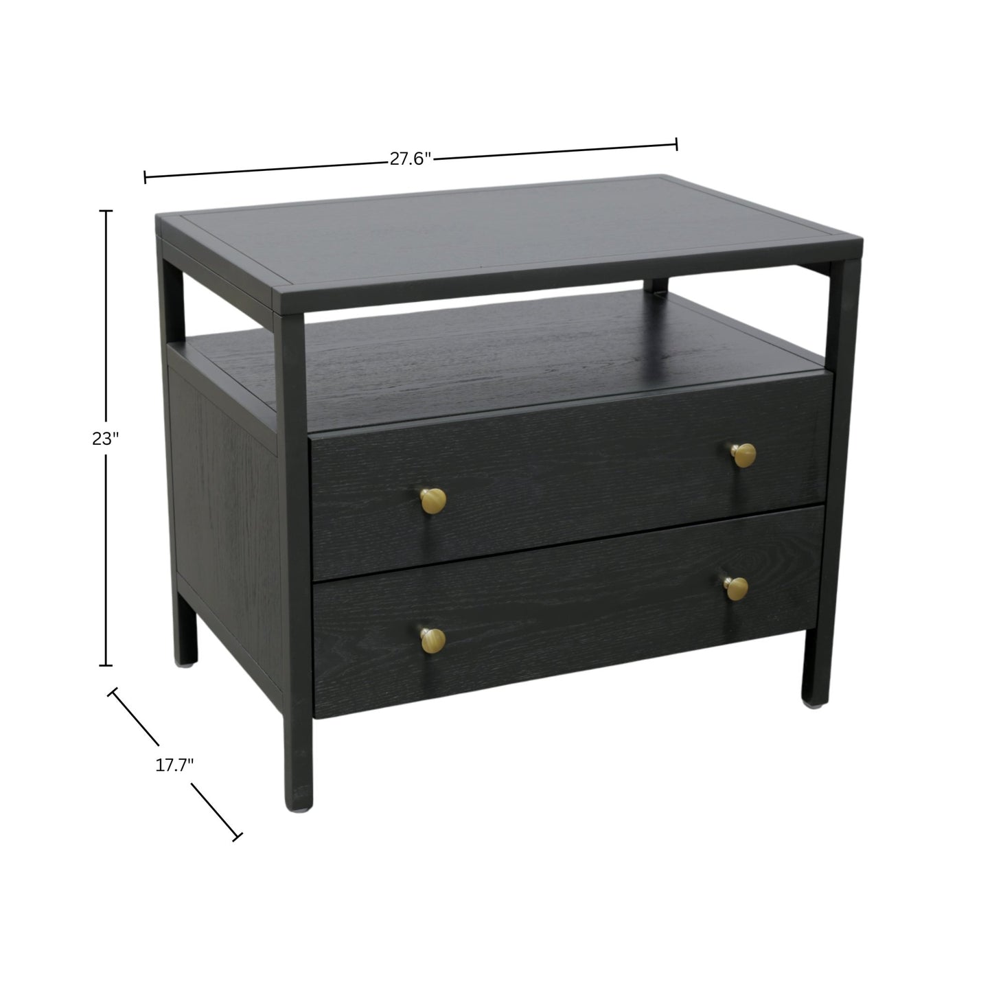 Avery Nightstand, Black - Alpine Furniture