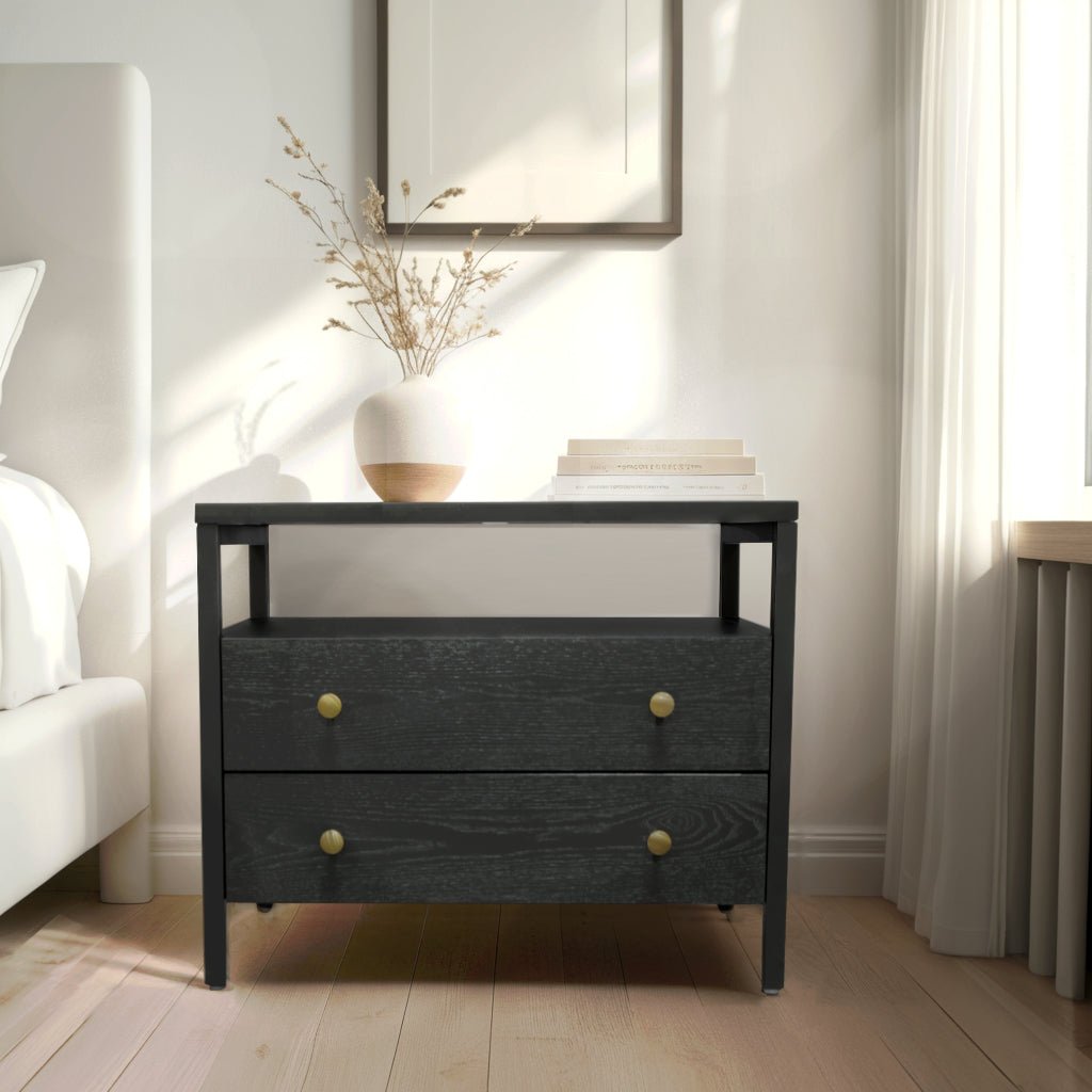 Avery Nightstand, Black - Alpine Furniture