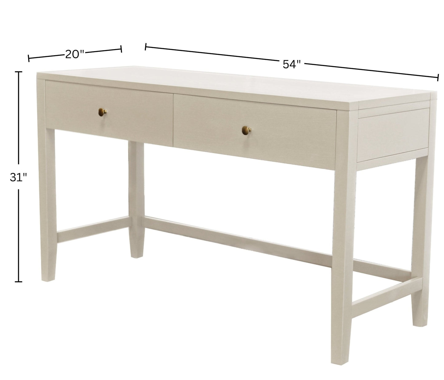 Avery Writing Desk, Coconut Milk - Alpine Furniture