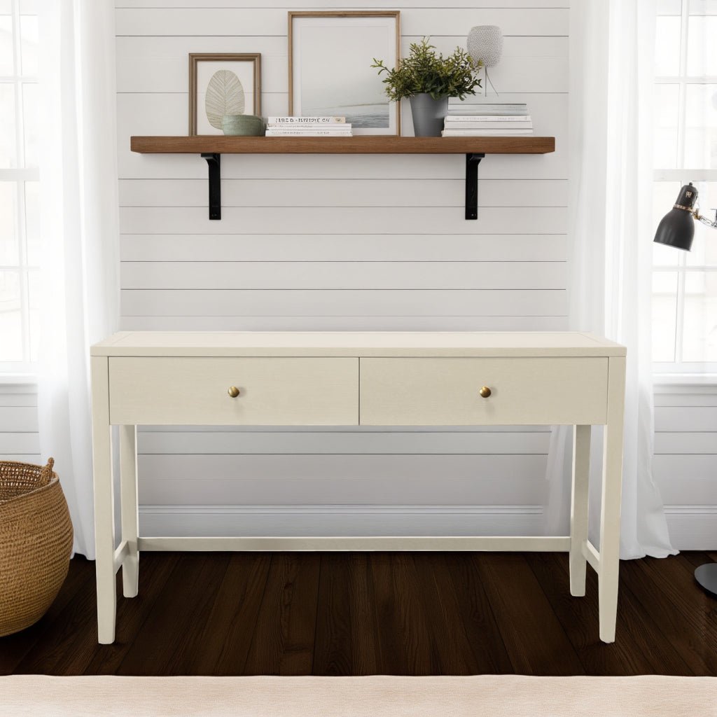 Avery Writing Desk, Coconut Milk - Alpine Furniture