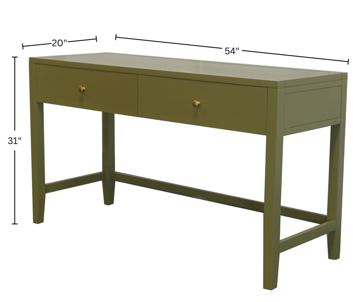 Avery Writing Desk, Olive Green - Alpine Furniture