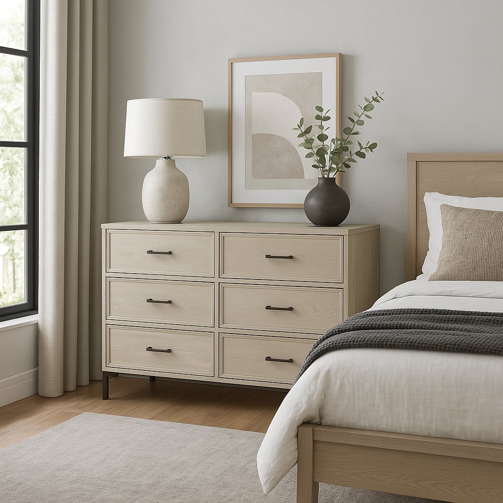 Alpine Furniture Bradley Dresser, Antique White