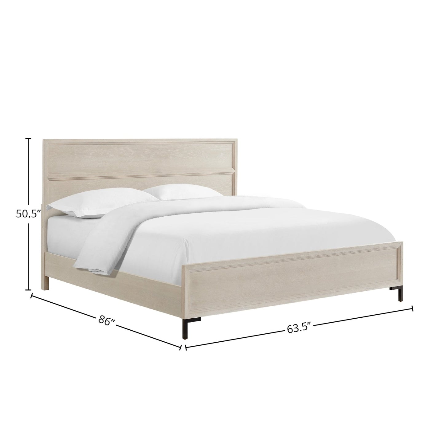 Bradley Platform Bed, Antique White - Alpine Furniture