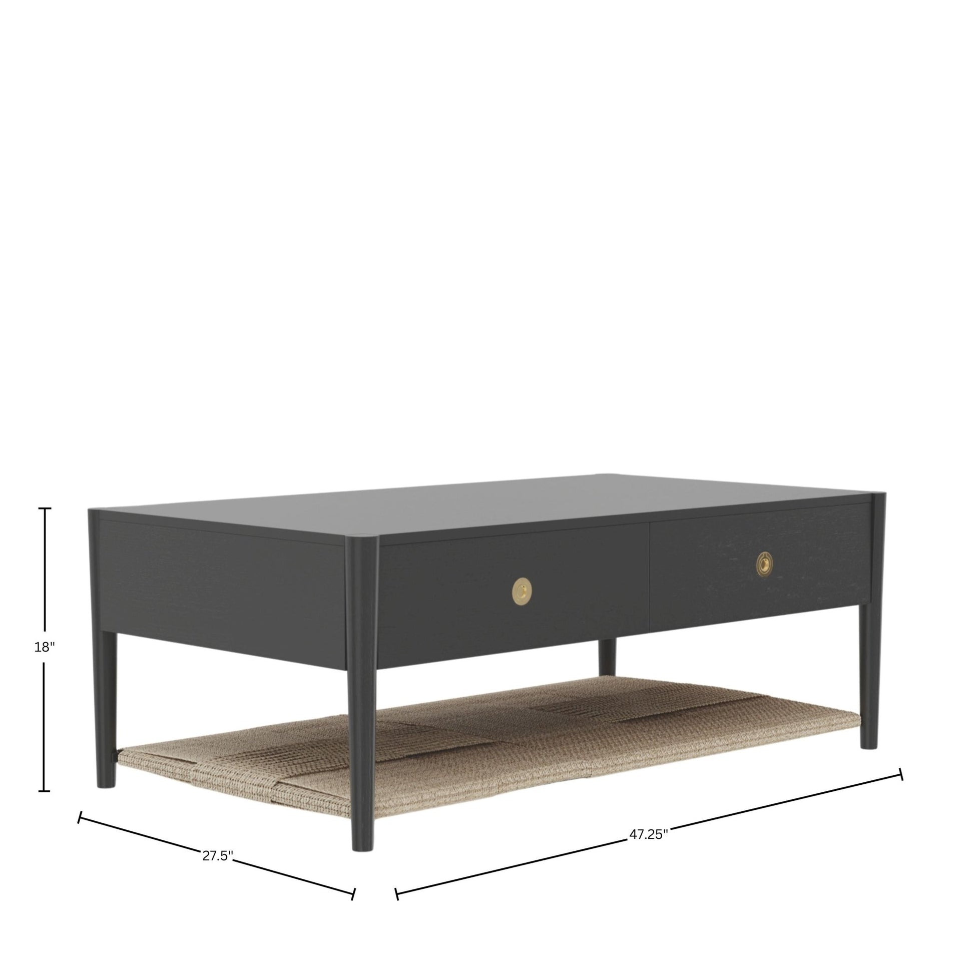 Cleo Coffee Table, Charcoal Gray - Alpine Furniture