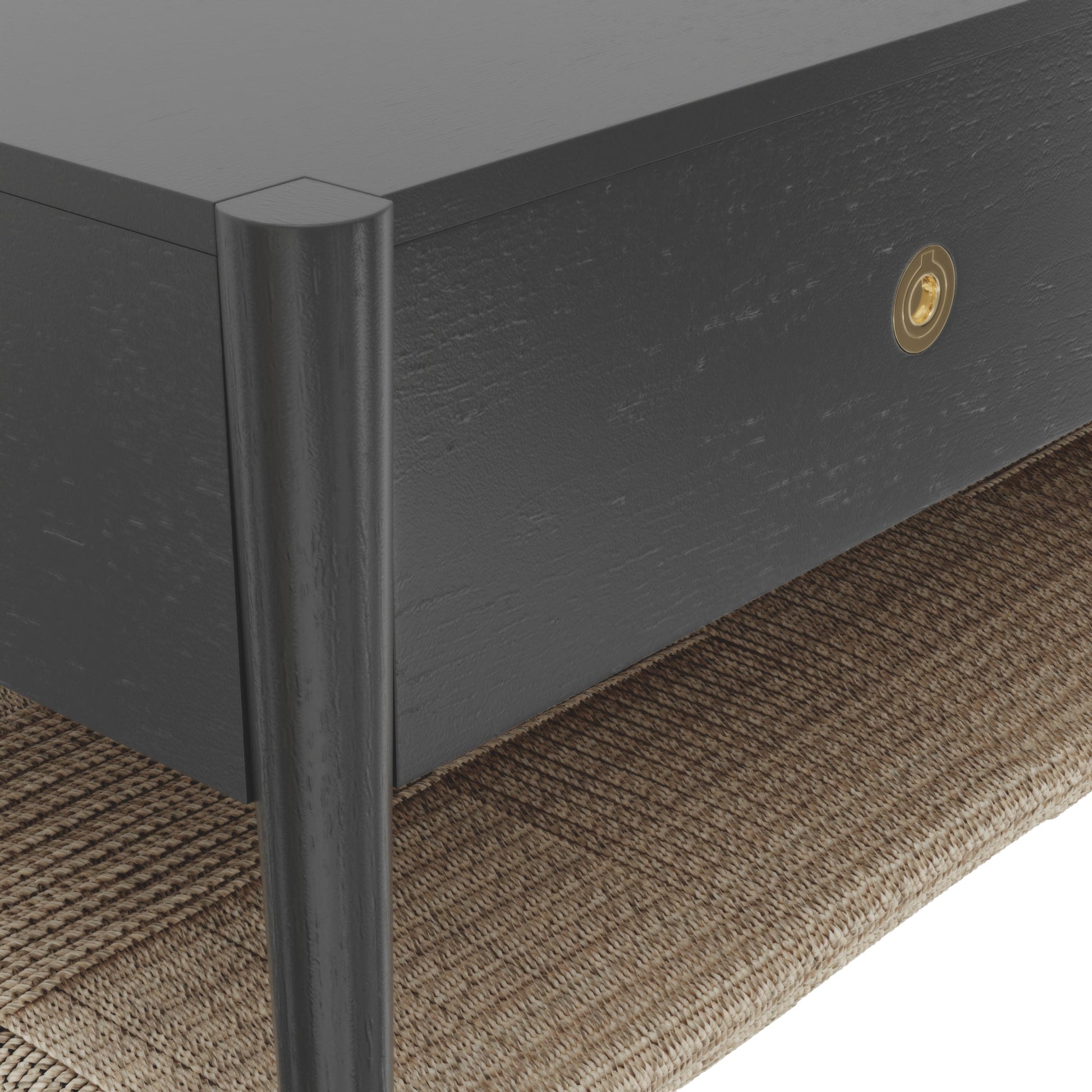 Cleo Coffee Table, Charcoal Gray - Alpine Furniture