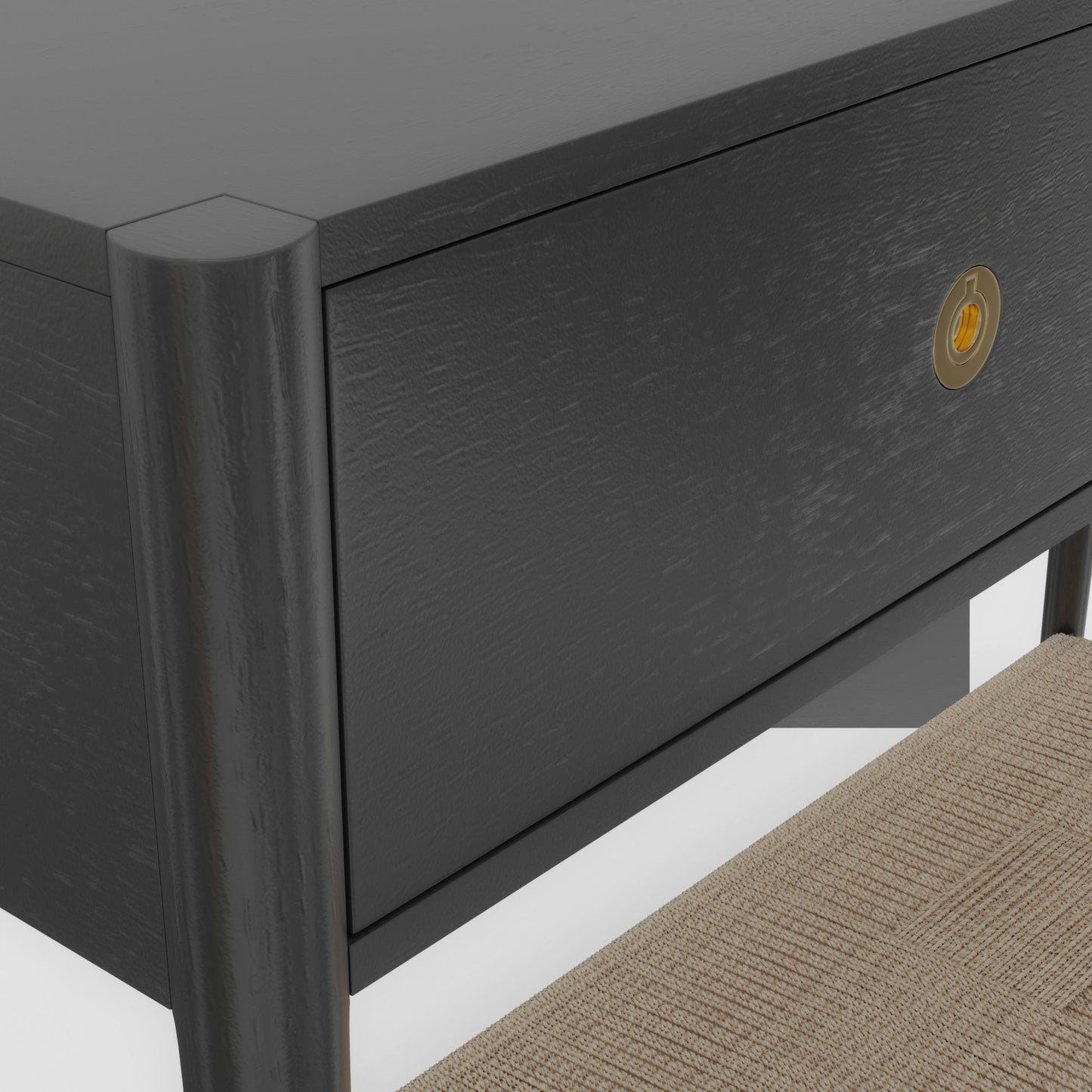 Cleo Console Table, Charcoal Gray - Alpine Furniture