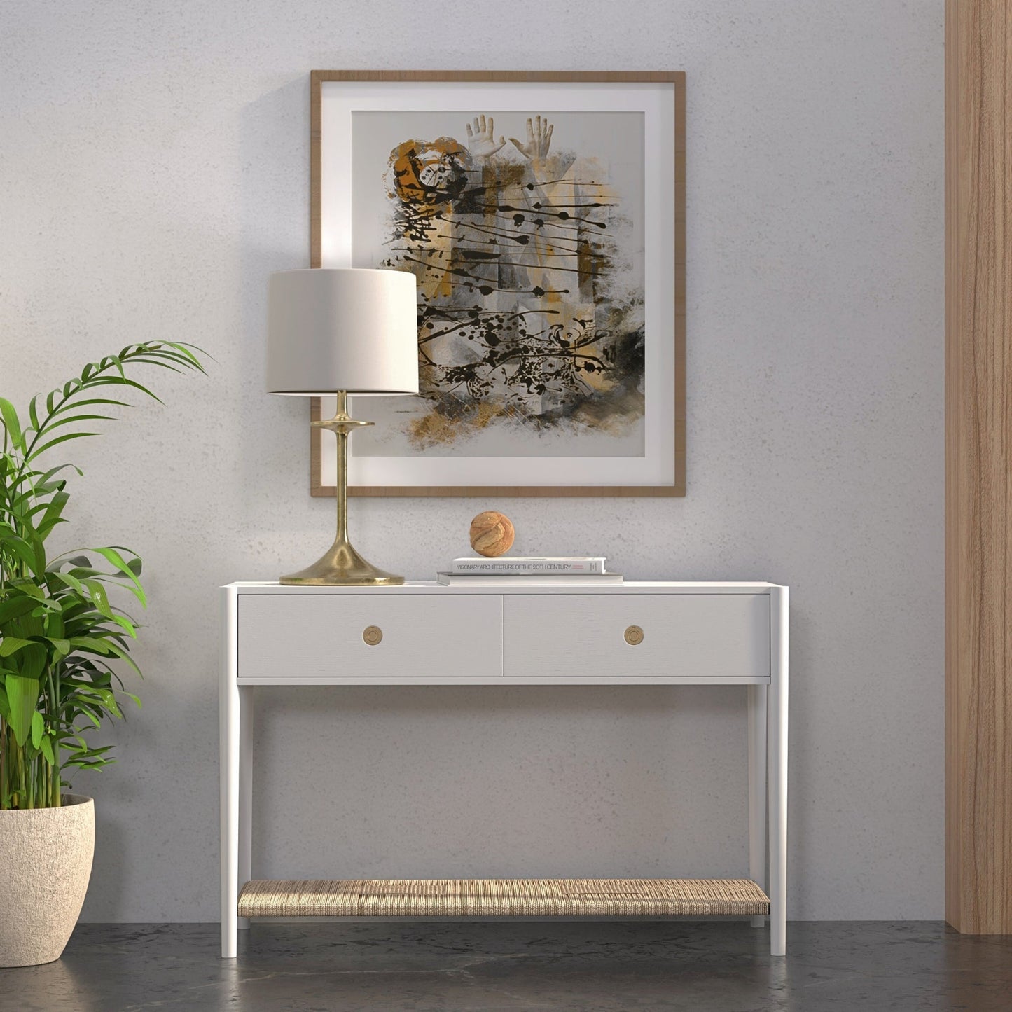Cleo Console Table, Coconut Milk - Alpine Furniture