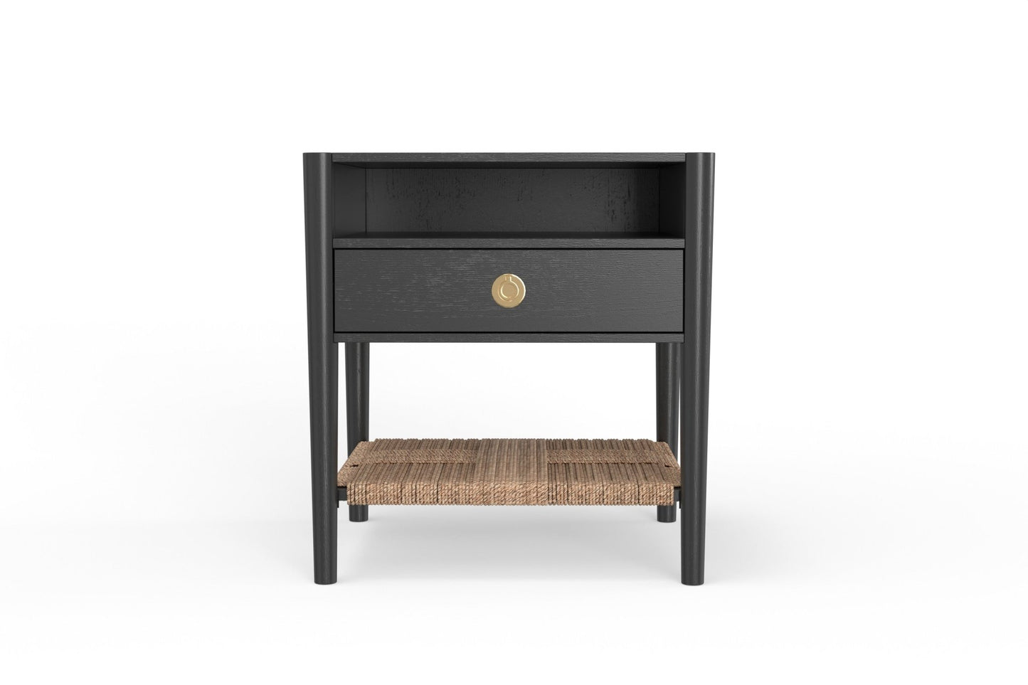 Cleo Nightstand, Charcoal Gray - Alpine Furniture