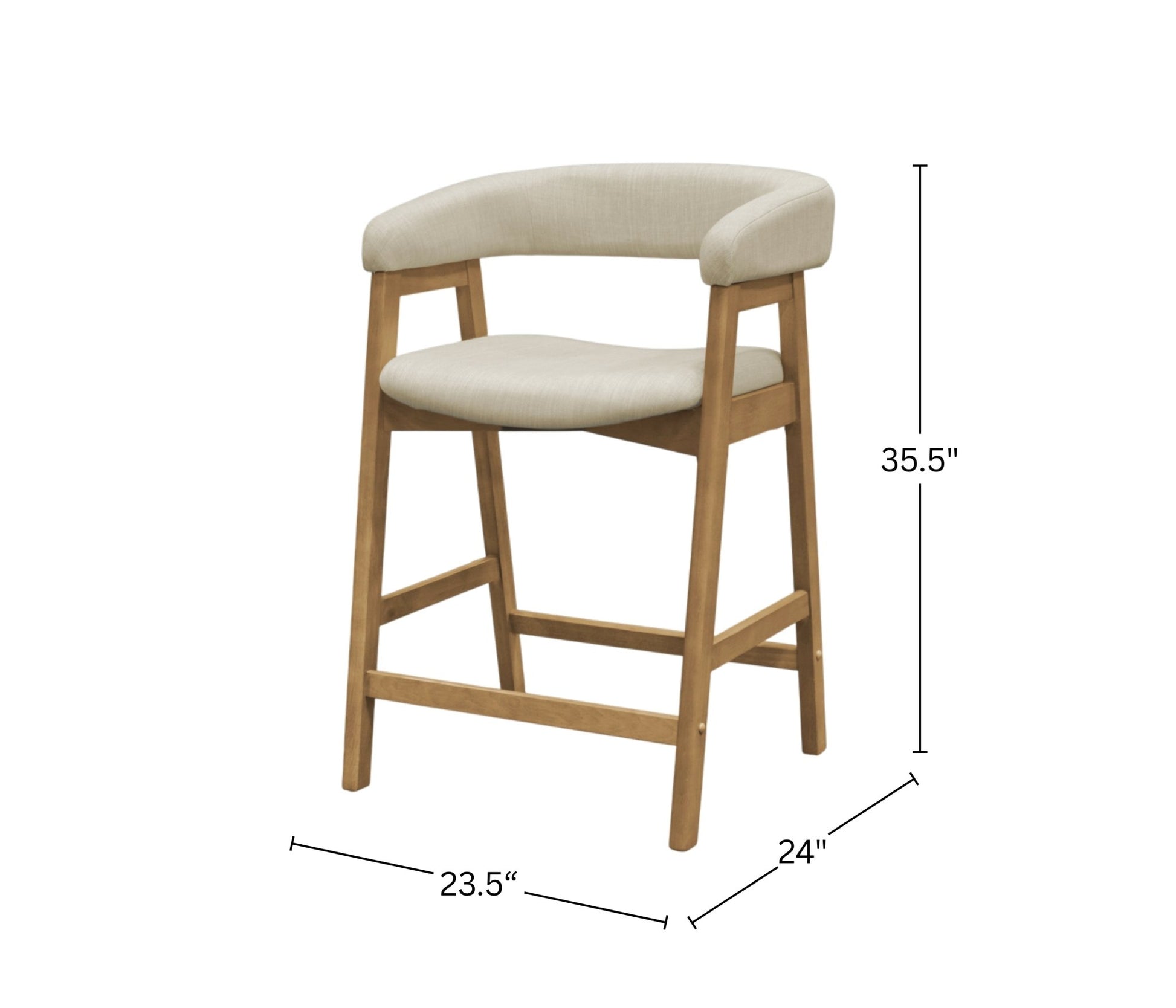 Cove Counter Height Chairs, Natural (Set of 2) - Alpine Furniture