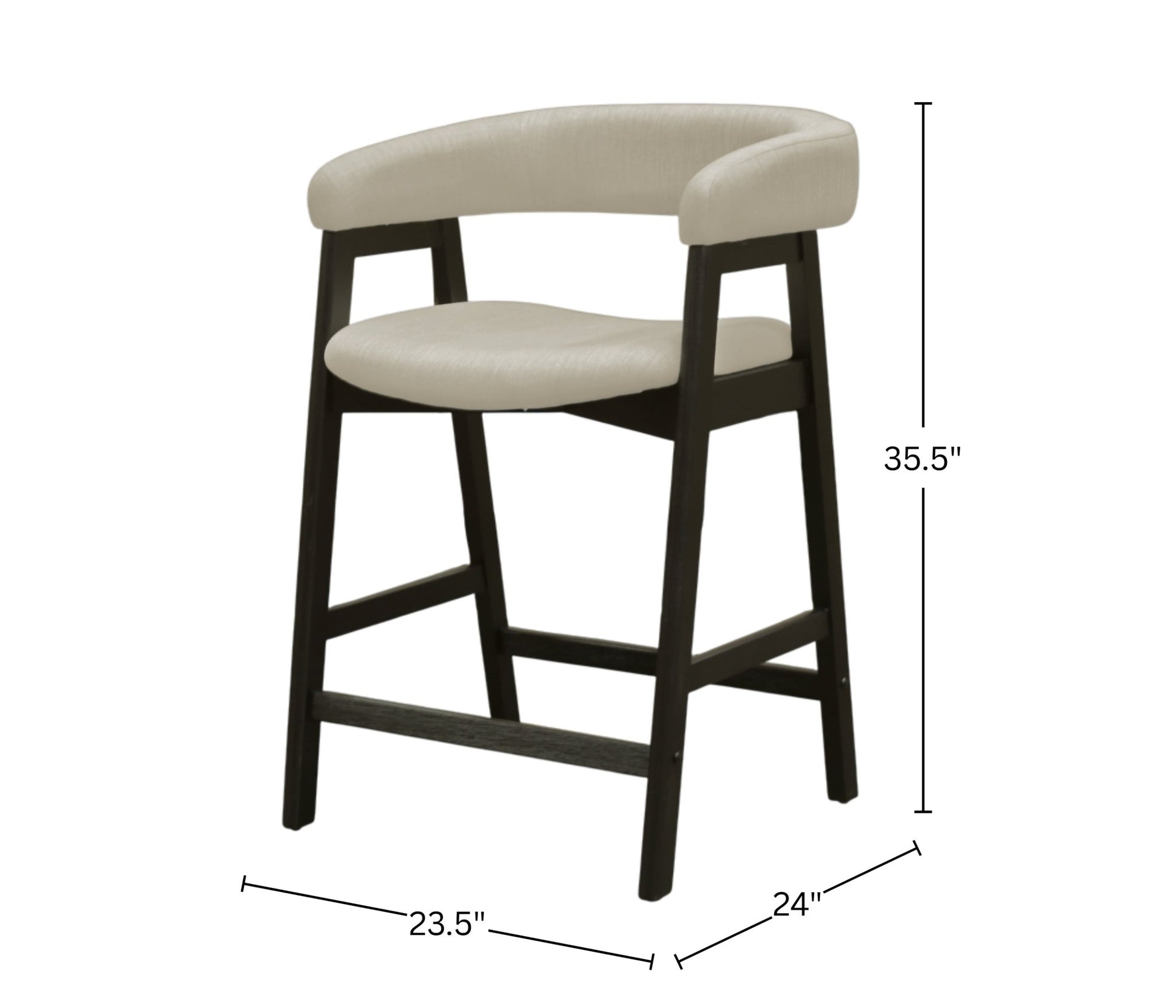 Cove Counter Height Chairs, Vintage Black (Set of 2) - Alpine Furniture