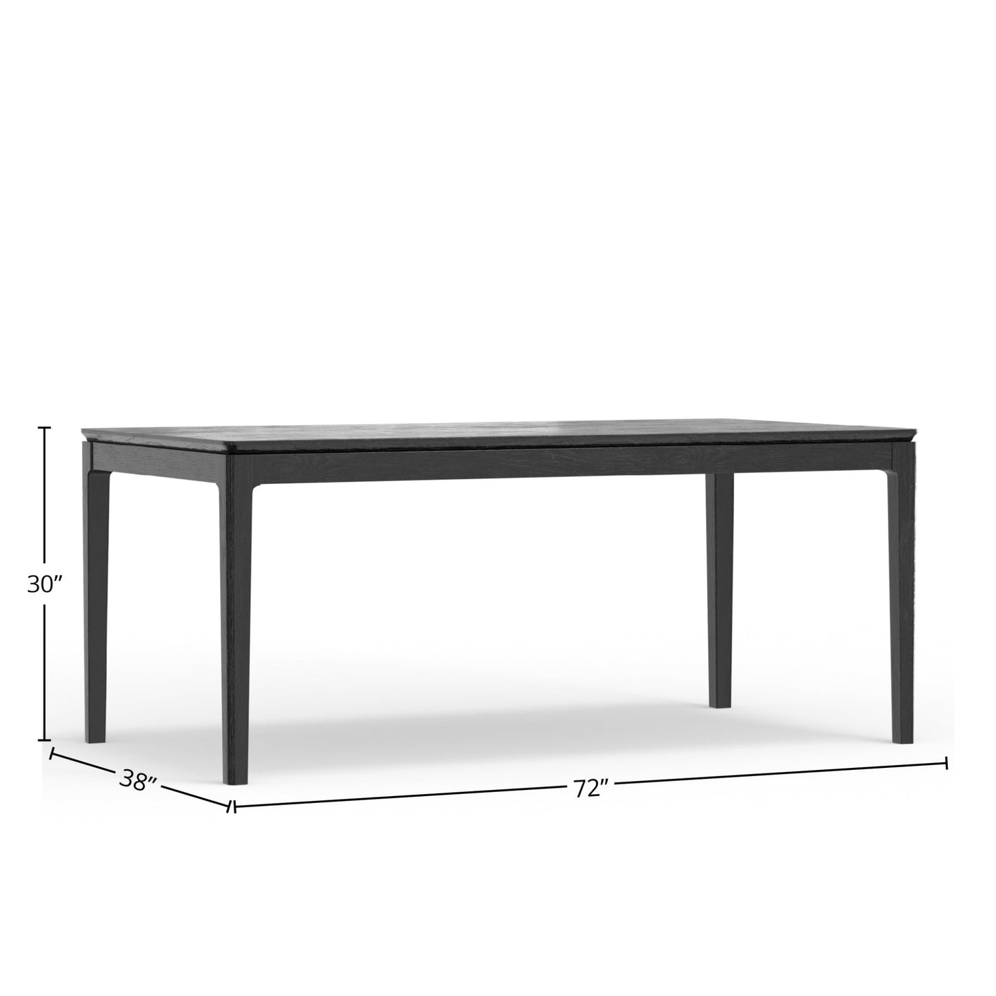 Cove Rectangular Dining Table, Vintage Black - Alpine Furniture