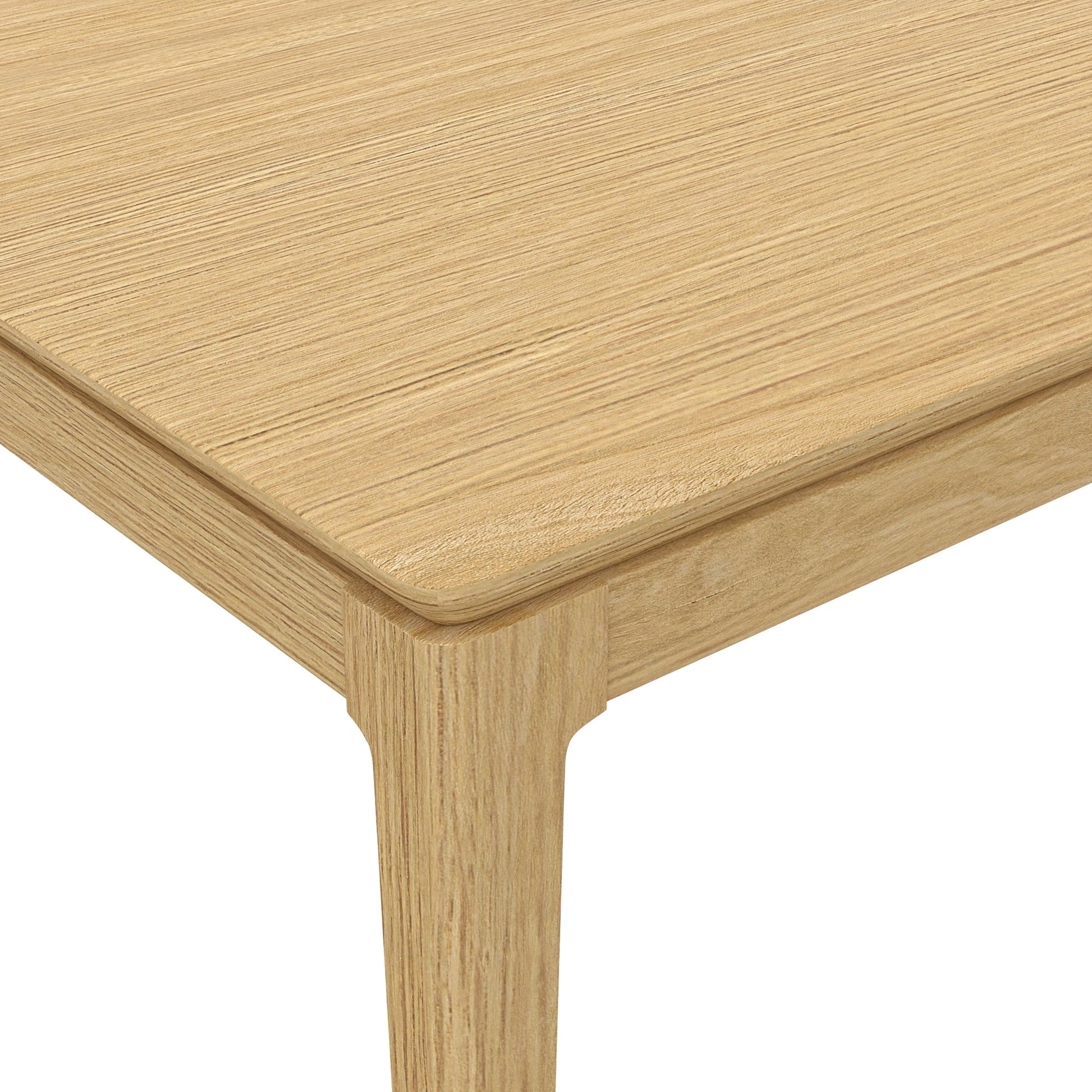 Cove Rectangular Extension Dining Table, Light Oak - Alpine Furniture