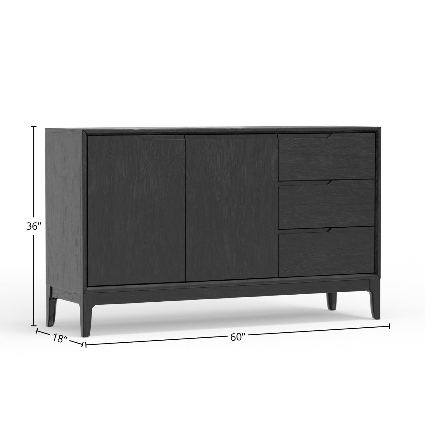 Cove Sideboard, Vintage Black - Alpine Furniture