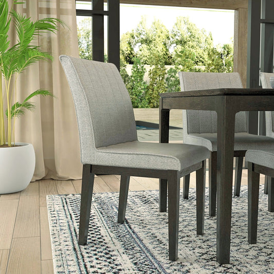 Cove Upholstered Side Chairs, Gray & Black - Alpine Furniture