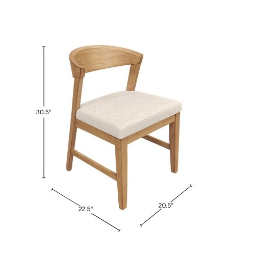 Cove Wood Back Chairs (Set of 2), Natural - Alpine Furniture