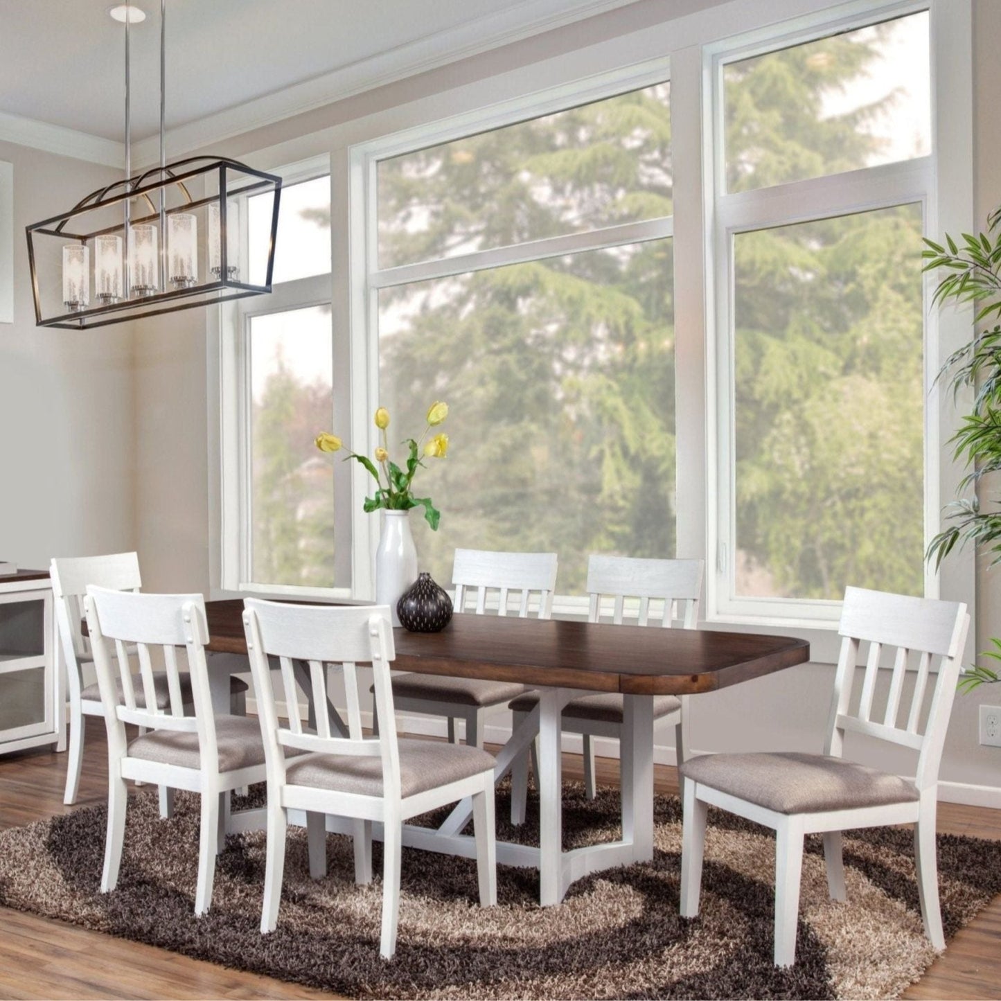 Donham Two Tone Dining Table - Alpine Furniture