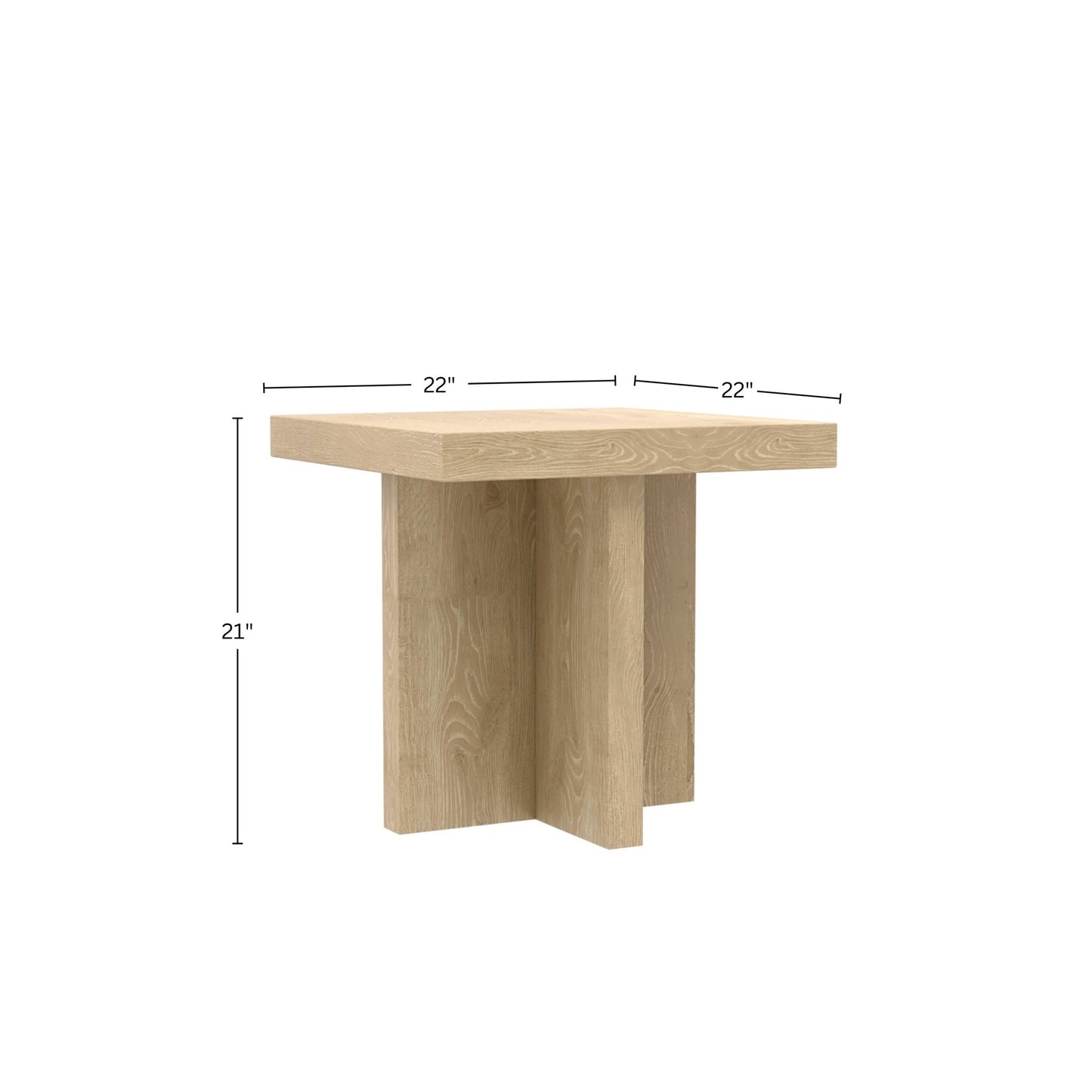 Donte End Table, Natural - Alpine Furniture