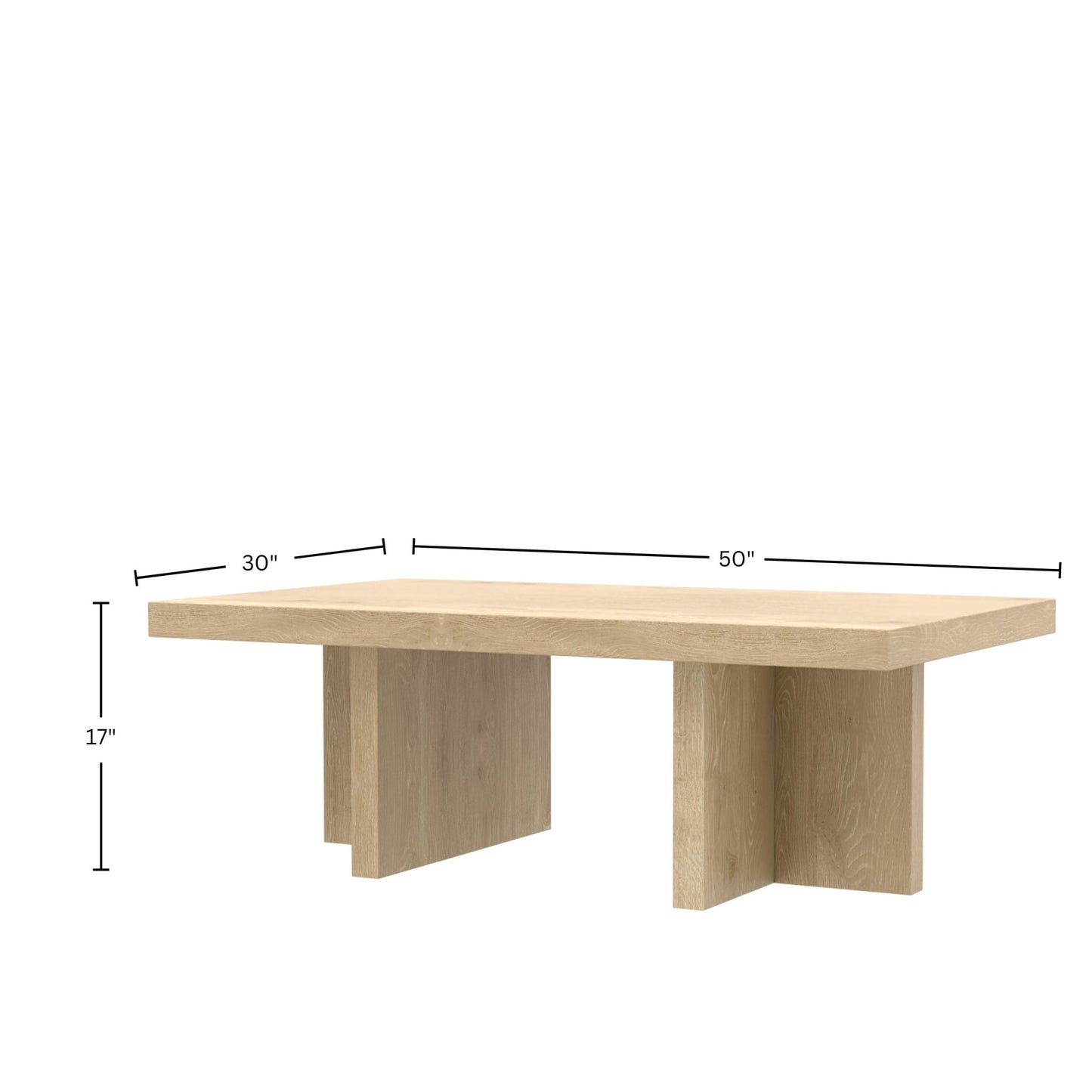 Donte Rectangular Coffee Table, Natural - Alpine Furniture