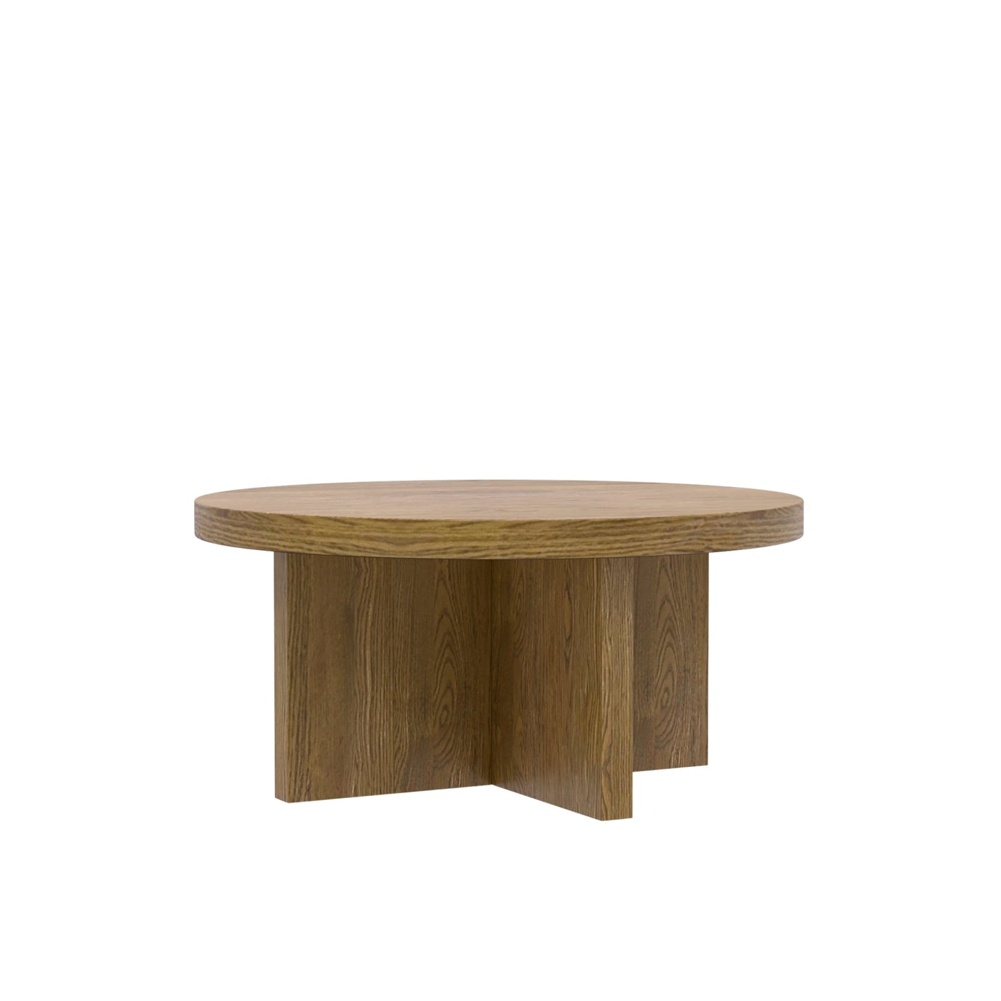 Donte Round Coffee Table, Oak - Alpine Furniture