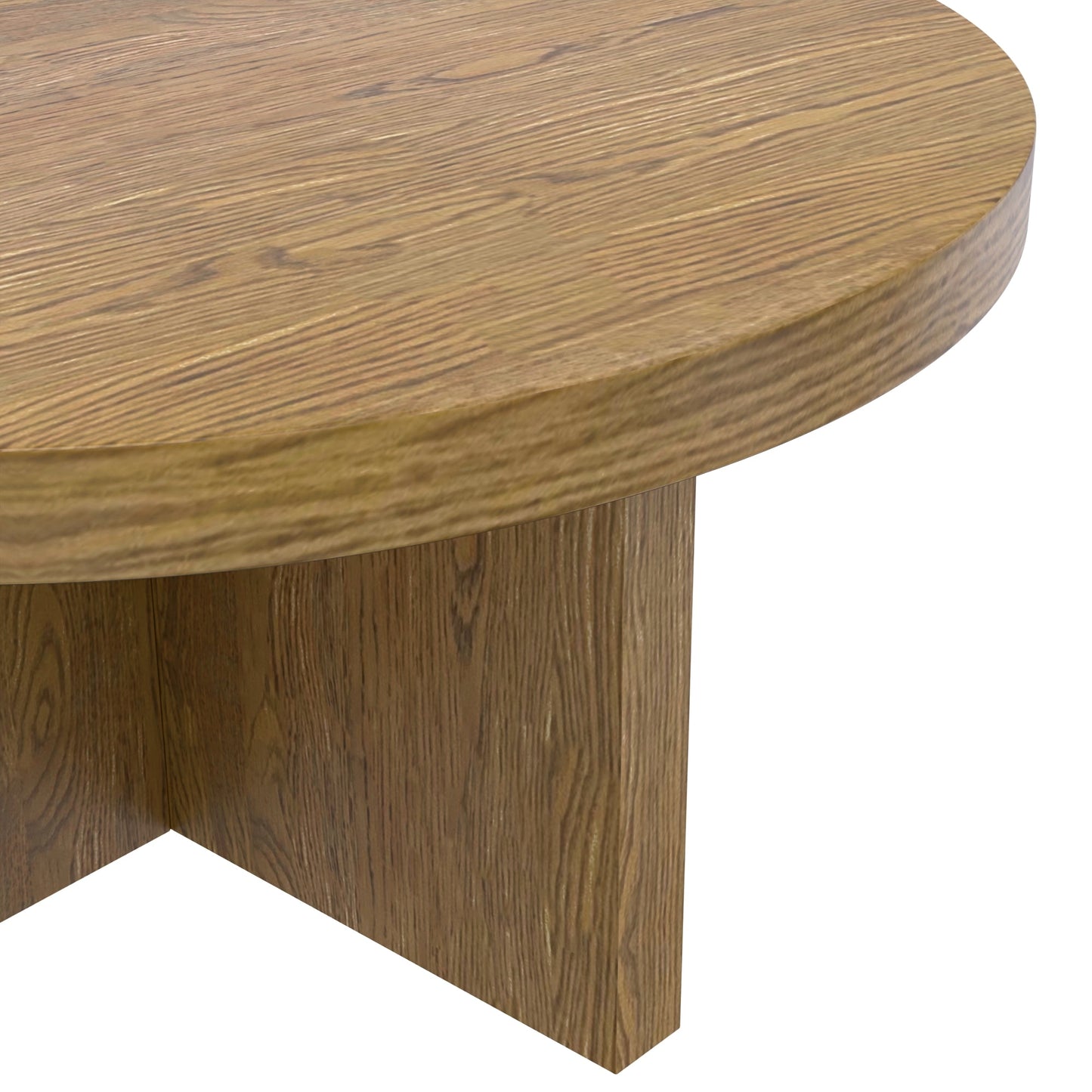Donte Round Coffee Table, Oak - Alpine Furniture