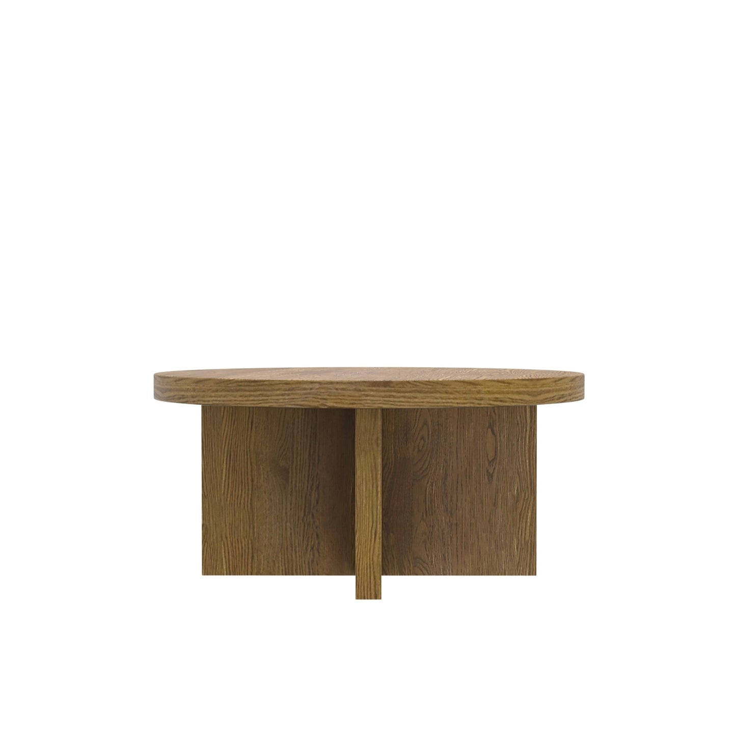 Donte Round Coffee Table, Oak - Alpine Furniture