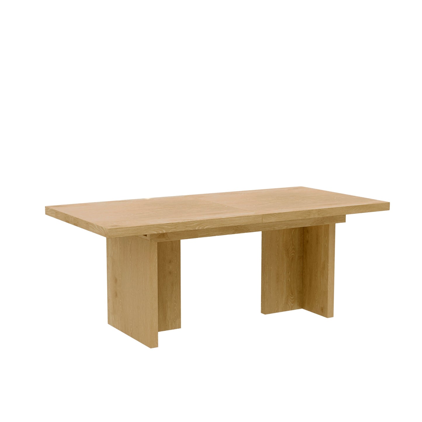 Donte Self Storage Extension Dining Table, Natural - Alpine Furniture