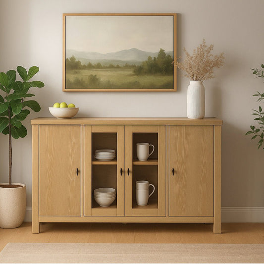 Eleanor Glass & Wood Sideboard - Alpine Furniture