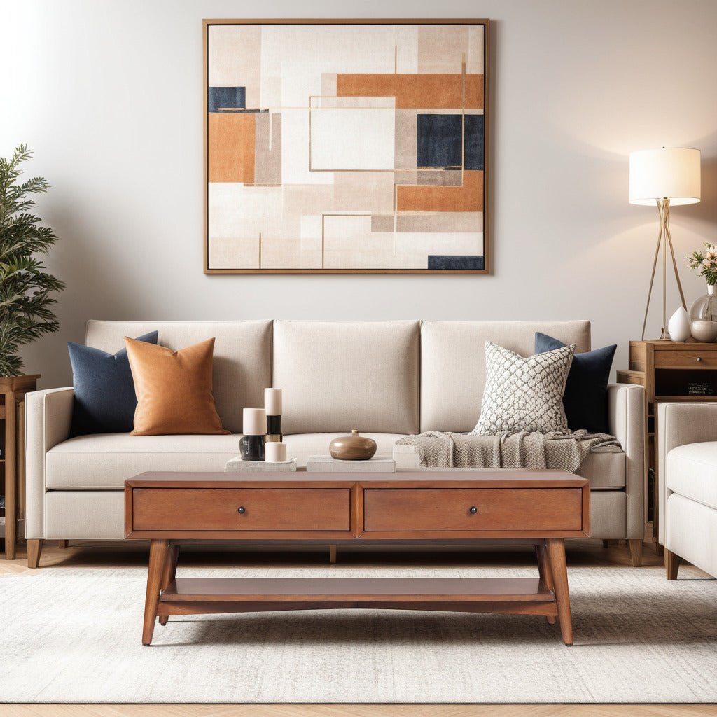 Flynn Coffee Table, Chestnut - Alpine Furniture