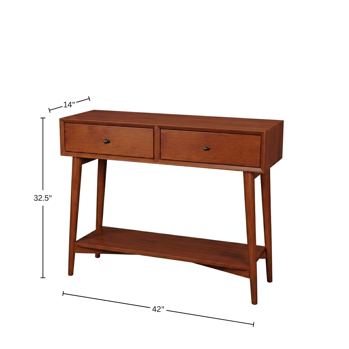 Flynn Console Table, Chestnut - Alpine Furniture