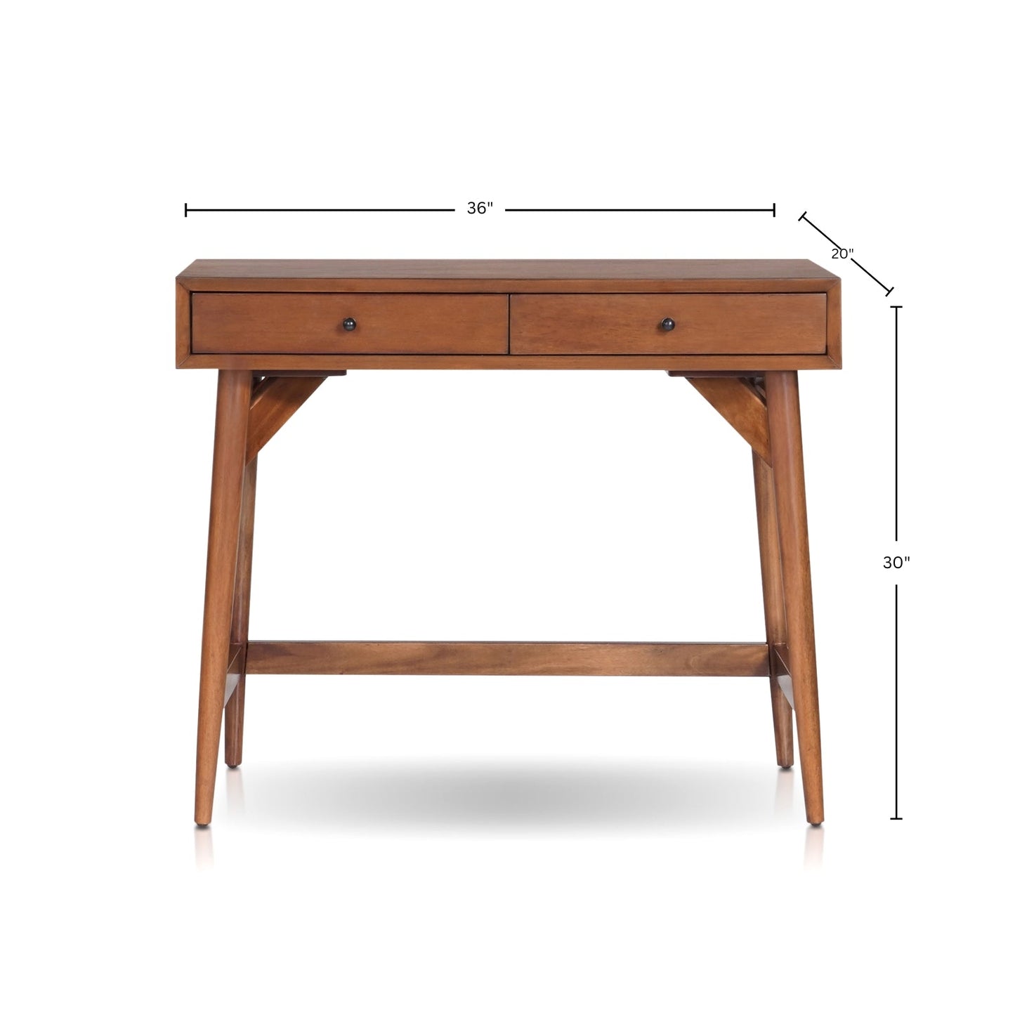 Flynn Mini Desk, Chestnut - Alpine Furniture