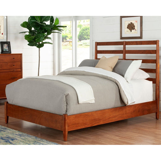 Flynn Retro Bed, Chestnut - Alpine Furniture