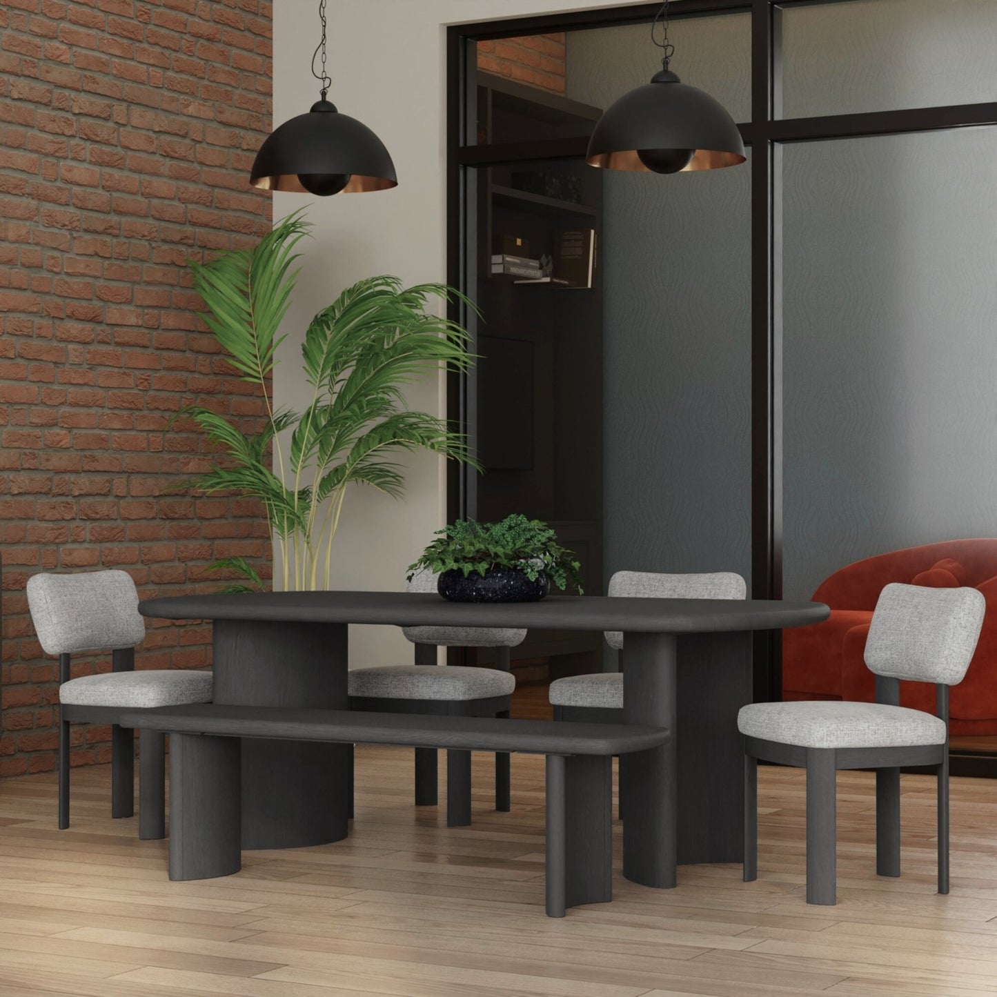 Gabrielle Dining Table, Black - Alpine Furniture