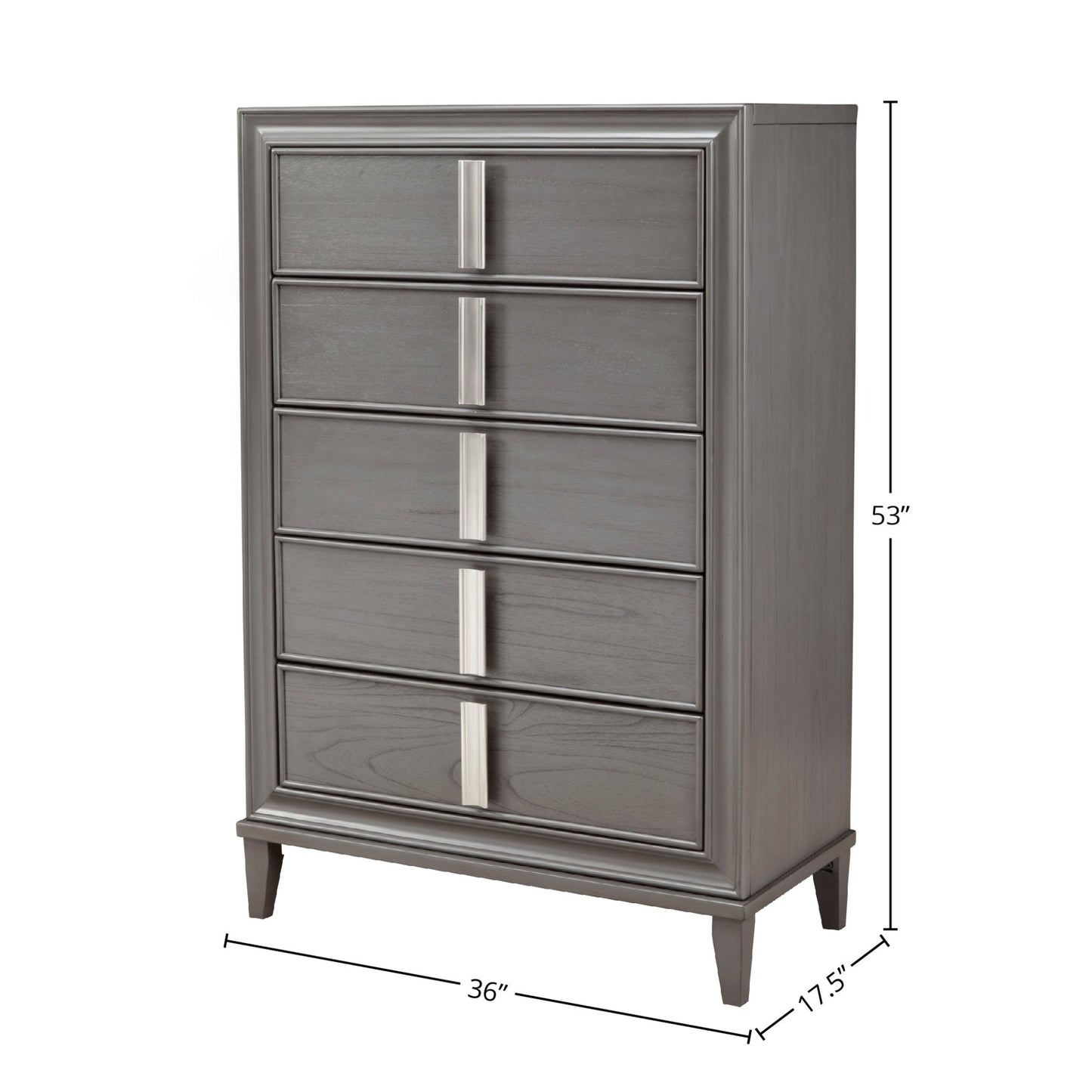 Lorraine Chest, Dark Grey - Alpine Furniture
