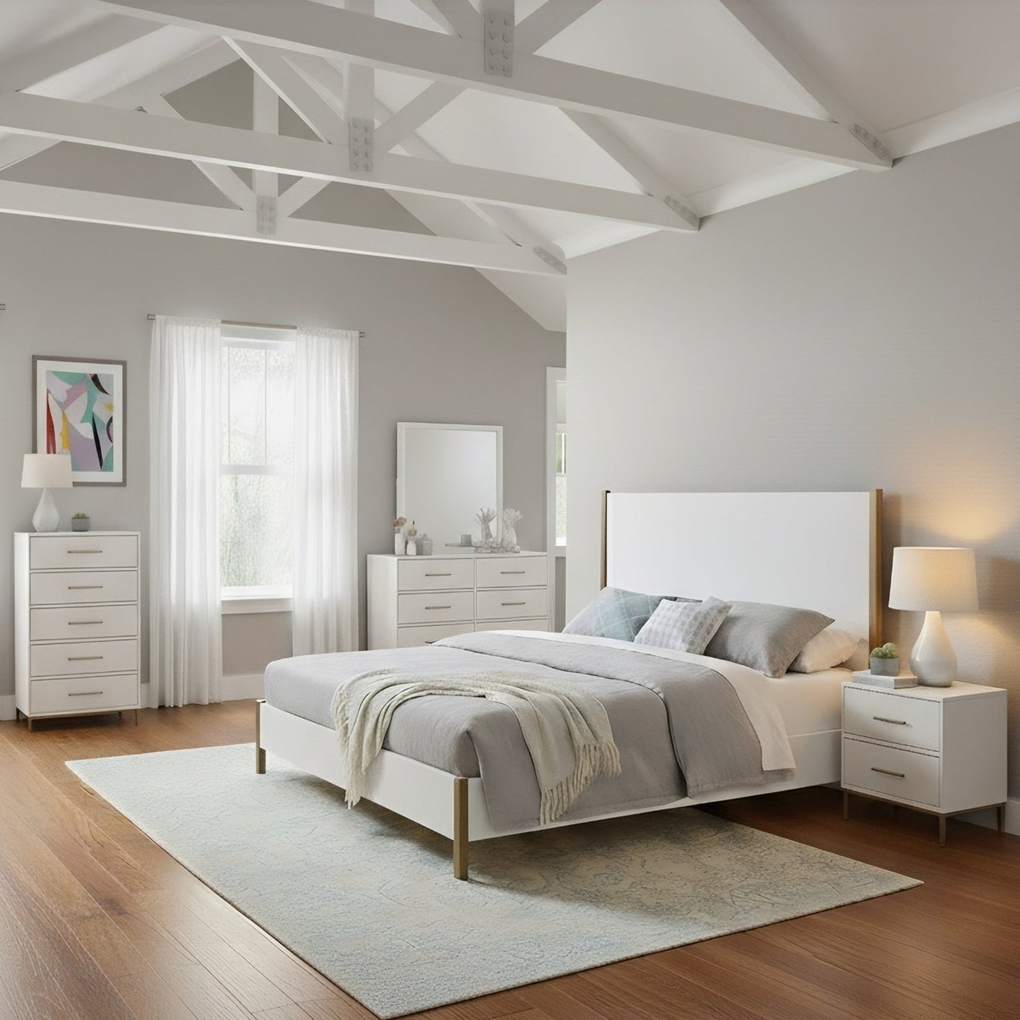 Madelyn Panel Bed - Alpine Furniture