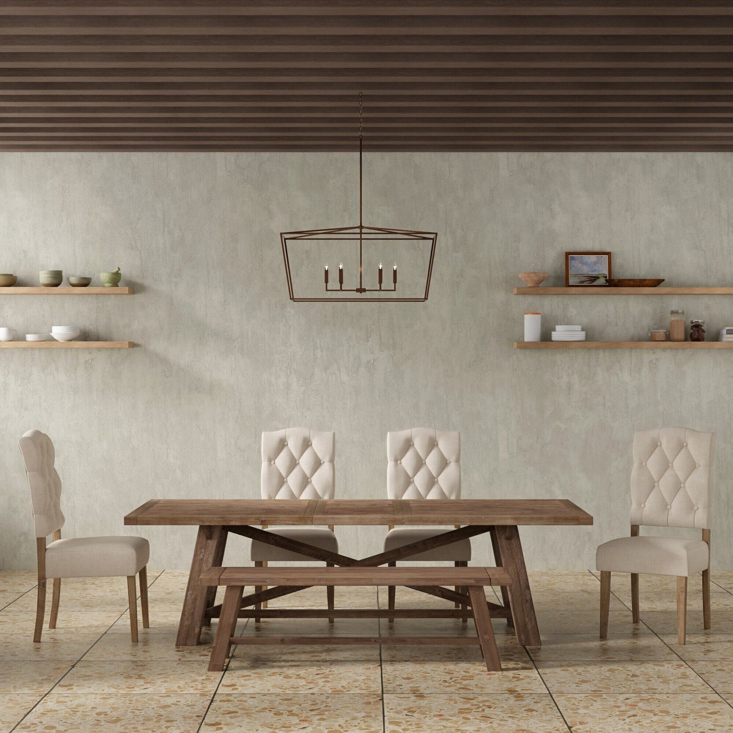 Newberry Bench, Weathered Natural - Alpine Furniture