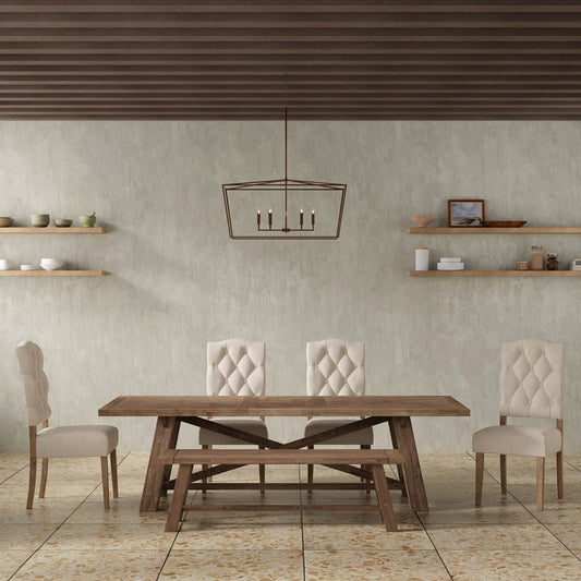 Newberry Rectangular Dining Table, Weathered Natural - Alpine Furniture