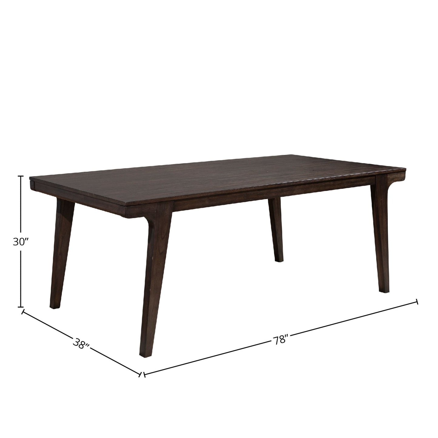 Olejo Dining Table, Chocolate - Alpine Furniture