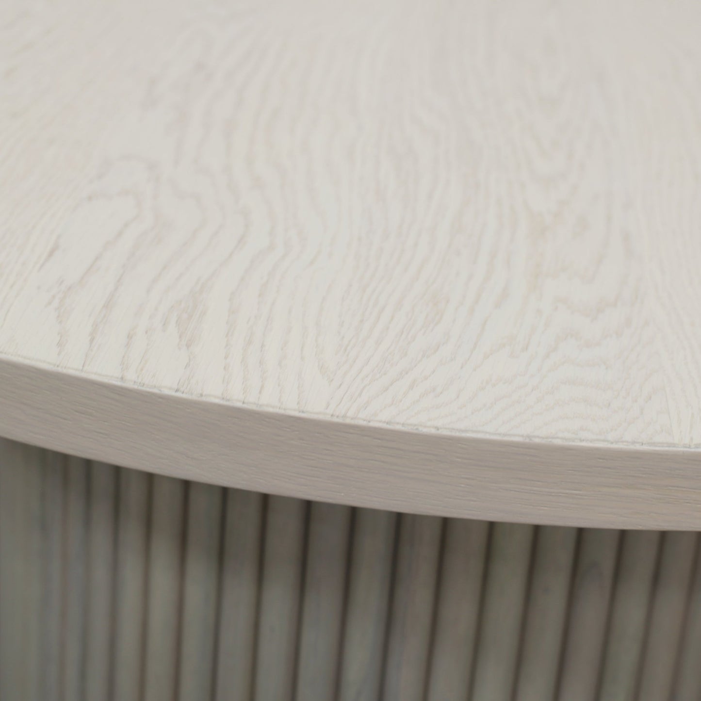 Reba Round Cocktail Table, White Wash - Alpine Furniture