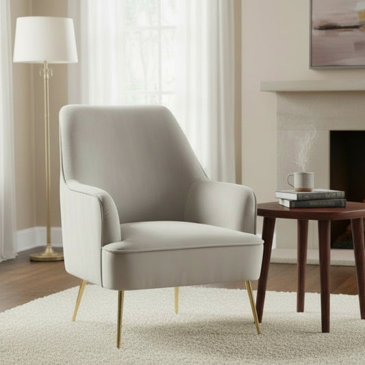 Rebecca Leisure Chair, Grey - Alpine Furniture