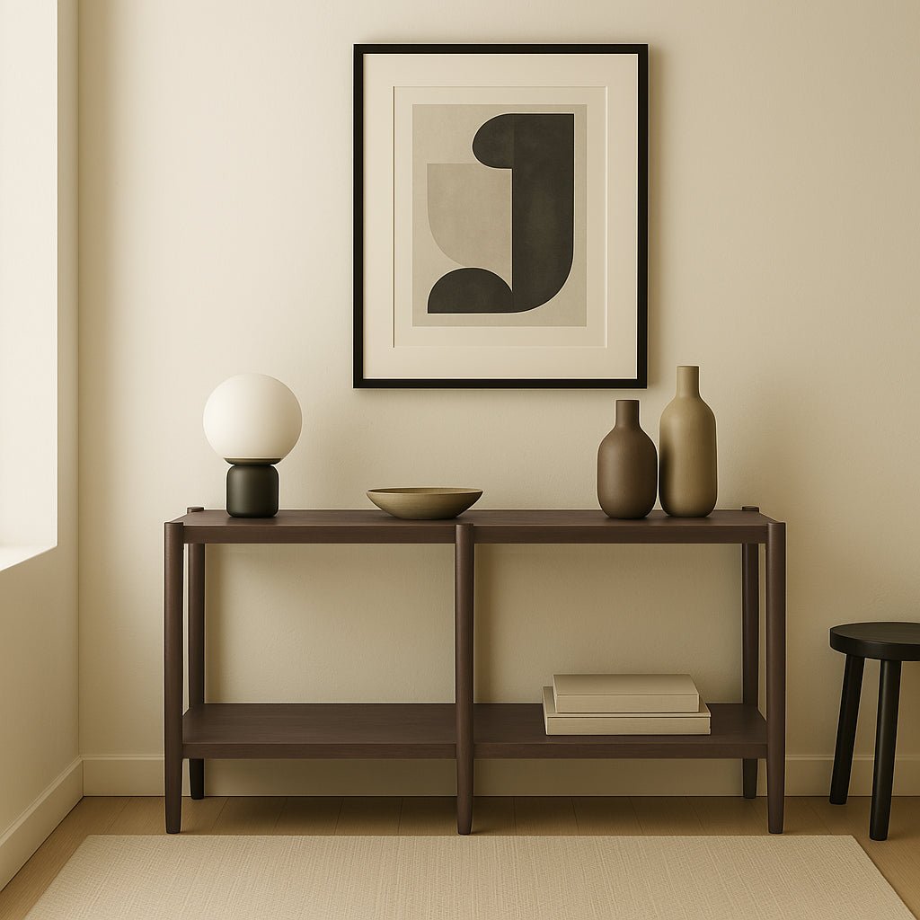 Sinclair Console Table, Walnut - Alpine Furniture