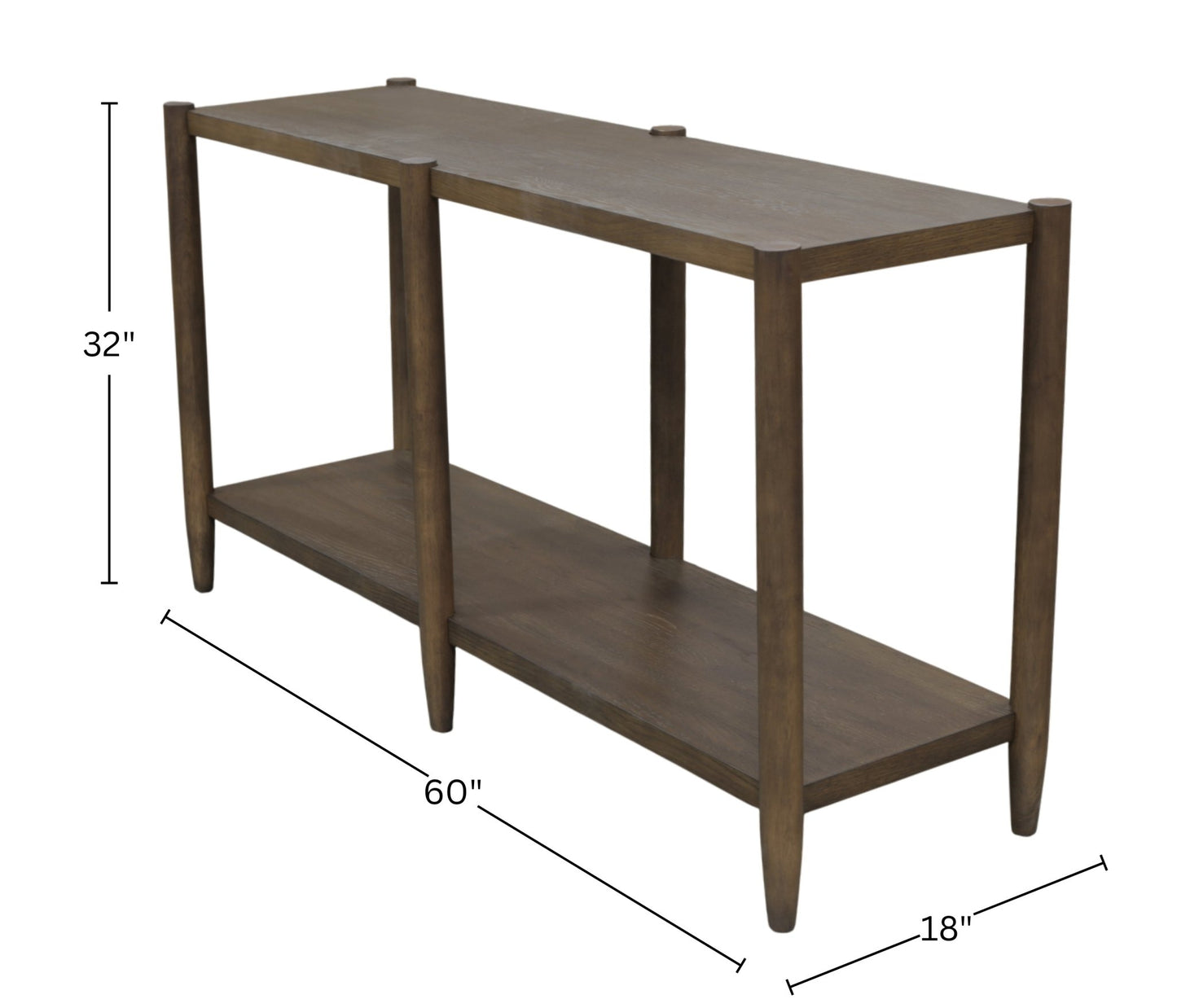 Sinclair Console Table, Walnut - Alpine Furniture