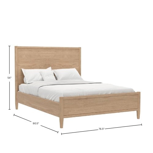 Sinclair Panel Bed, Natural - Alpine Furniture