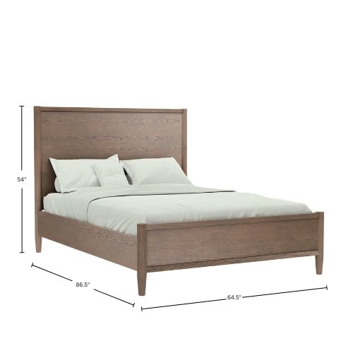Sinclair Panel Bed, Walnut - Alpine Furniture