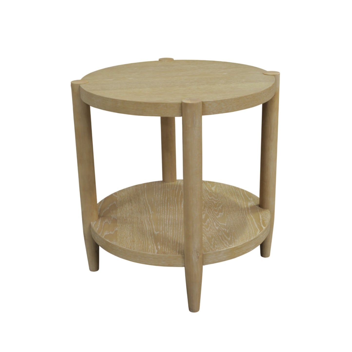 Sinclair Round End Table, Natural - Alpine Furniture
